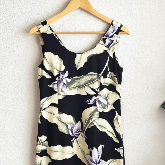 VTG Tommy Bahama Womens Silk Hawaiian Maxi Dress Size 2 Floral Tropical Resort - Picture 2 of 9
